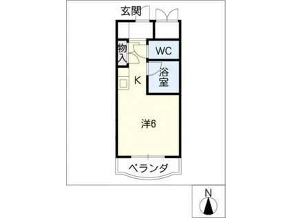 池場ハウス(ワンルーム/1階)の間取り写真