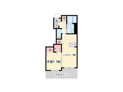 メゾンスズナ(1LDK/1階)の間取り写真