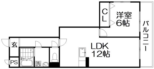 スターズヒルアベニュー(1LDK/2階)の間取り写真