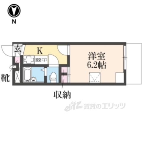 レオパレスSAKABE1(1K/3階)の間取り写真