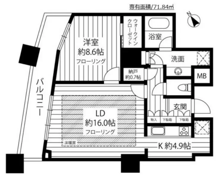 ザ・パークハウス西新宿タワー60 60階階 間取り