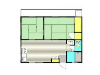 小島第一ハイツ(2DK/2階)の間取り写真