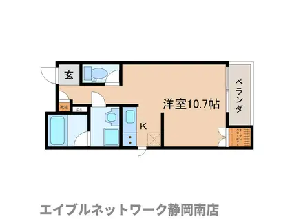 ティアラグレイス(ワンルーム/2階)の間取り写真