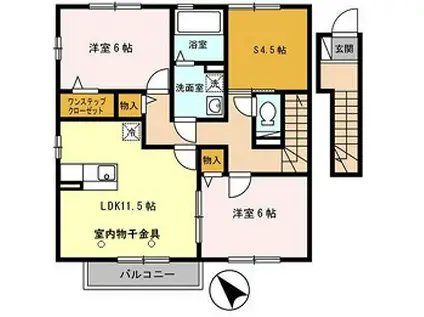 ハイムエルピスIII(2SLDK/2階)の間取り写真