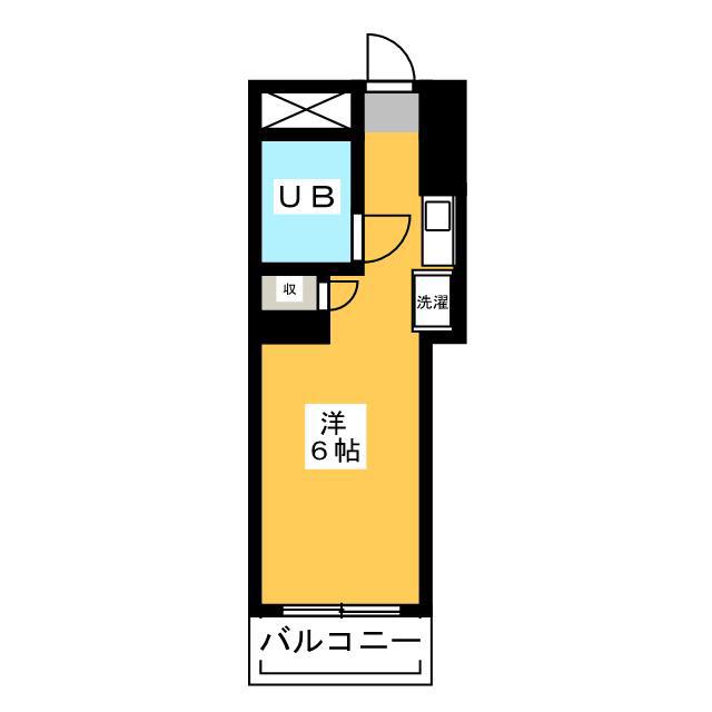 オリエンタル泉(ワンルーム/3階)の間取り写真
