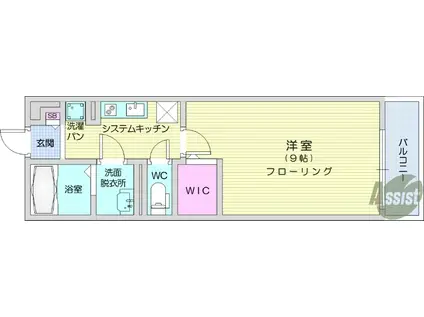 CHEZREVE(1K/1階)の間取り写真