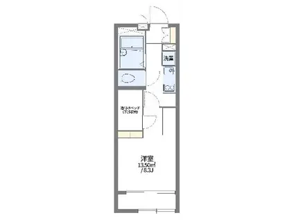 レオパレスリバーポイント小岩I(1K/1階)の間取り写真