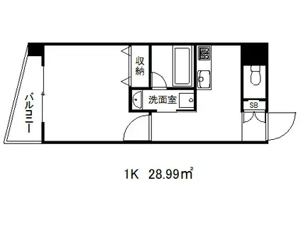 シティスパイア神戸元町1(1K/7階)の間取り写真