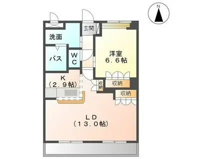 プランドールM&N(1LDK/2階)の間取り写真