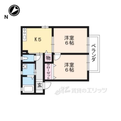 シャーメゾンリーリエA棟(1LDK/1階)の間取り写真
