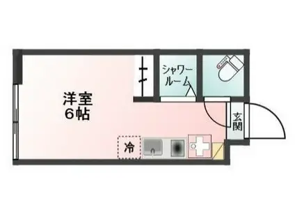 GLANZ綾瀬(ワンルーム/1階)の間取り写真