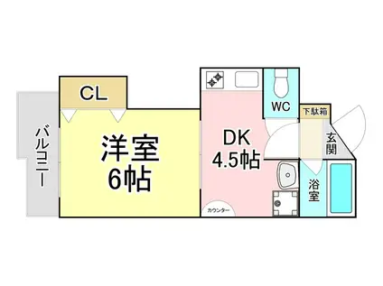 馬借タカヤコーポレーションビル(1DK/7階)の間取り写真