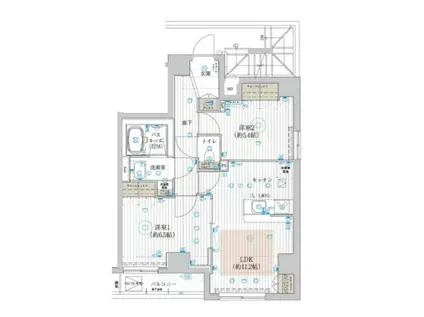 フュージョナル浮間舟渡(2LDK/3階)の間取り写真