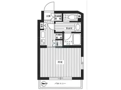 ルーブル富士見台(1K/2階)の間取り写真