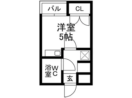 第3和幸マンション(ワンルーム/2階)の間取り写真