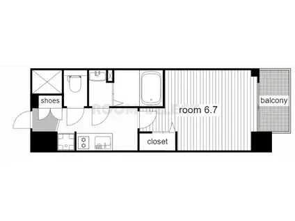 プレサンス鶴舞ファースト(1K/11階)の間取り写真