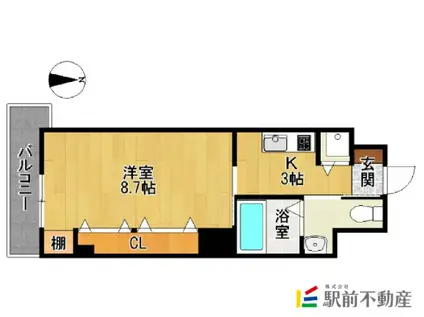 イムズ・コスモス(1K/4階)の間取り写真