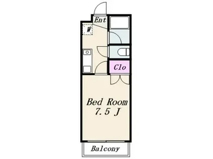 第一ビューラー方南(1K/2階)の間取り写真