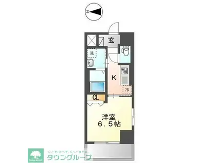 ヴィラ・ツリーサイド 603(1K/5階)の間取り写真