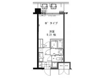 レジディア京都駅前(1K/3階)の間取り写真
