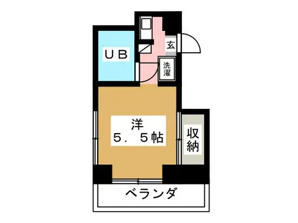 パディーフィールドハウス(ワンルーム/5階)の間取り写真