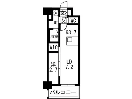 メイクスアート名駅南IV(1LDK/2階)の間取り写真