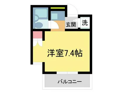 ベルトピア西宮北口I(1K/3階)の間取り写真