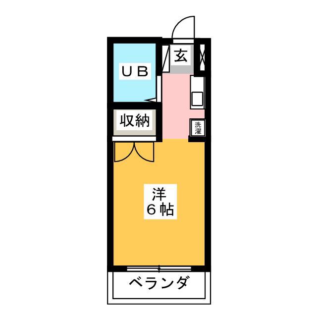 グリーンハイツ(1K/1階)の間取り写真