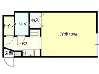 エスティーム皆実(1K/4階)の間取り写真