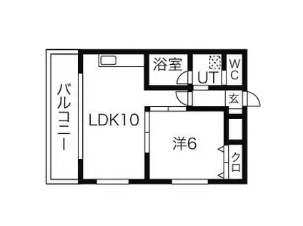 R-COURT泉(1LDK/5階)の間取り写真