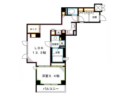 コンフォリア中野(1LDK/4階)の間取り写真
