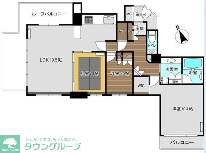 サンクタス吉祥寺ハートランド(3LDK/9階)の間取り写真