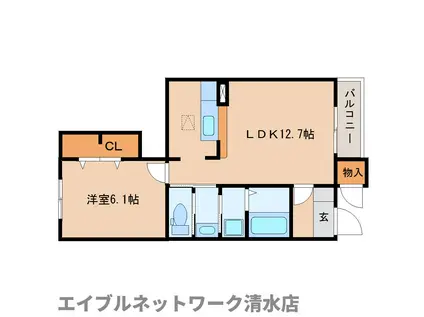 ヴィラ薫風一番館(1LDK/1階)の間取り写真