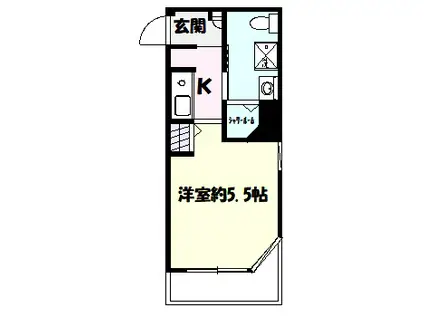 ベインテトLESS天神台(1K/3階)の間取り写真