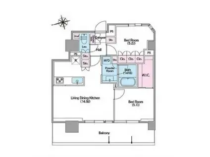 コンフォリア東新宿ステーションフロント(2LDK/11階)の間取り写真