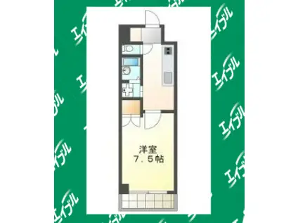 サンヒルズ八事山(1K/4階)の間取り写真