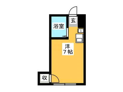 PAL INOUE(ワンルーム/2階)の間取り写真