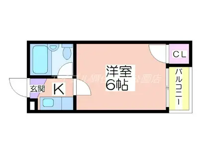 コーポ南加賀屋(1K/1階)の間取り写真