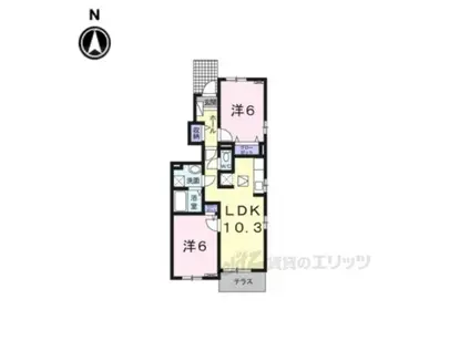 プロスペリタ(2LDK/1階)の間取り写真