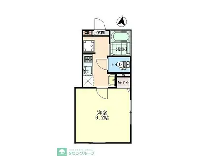 THE MALIE久米川(1K/3階)の間取り写真