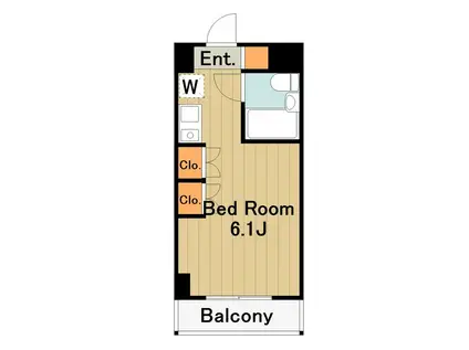 Kコート(1K/4階)の間取り写真