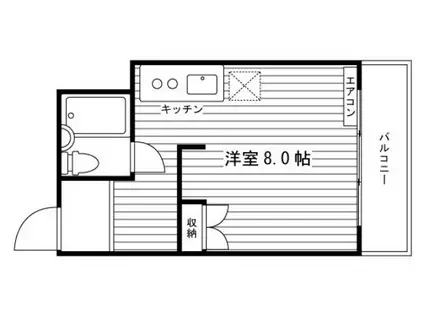 スターパレス津島(ワンルーム/1階)の間取り写真