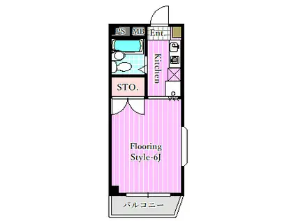 メイプルハイム(1K/1階)の間取り写真