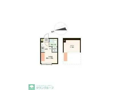 ハーモニーテラス前野町IV(ワンルーム/1階)の間取り写真