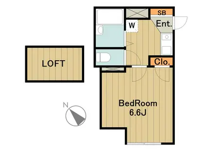 ビラコートK(1K/1階)の間取り写真