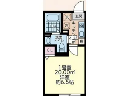 リフォンテーヌ橋本(1K/2階)の間取り写真