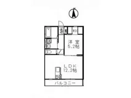 ラピナス(1LDK/2階)の間取り写真