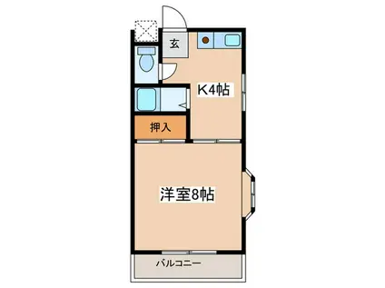 サンワード小泉NO.10(1K/2階)の間取り写真