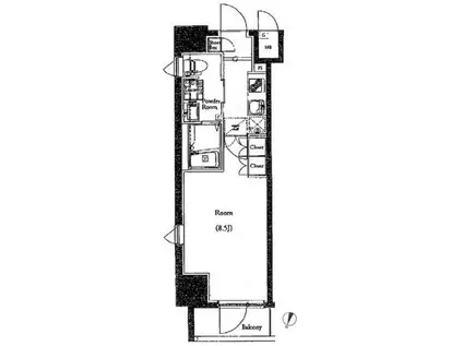 ヴォーガコルテ板橋本町II(1K/9階)の間取り写真