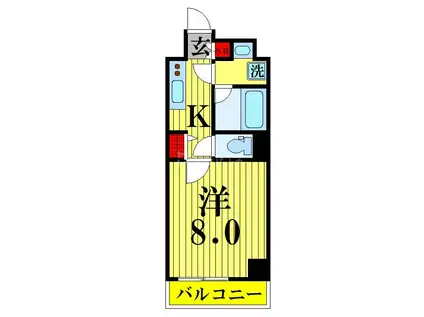 CREVISTA梅島(1K/5階)の間取り写真